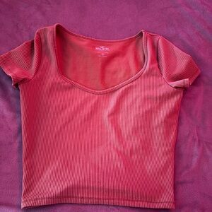 Hollister Women's Tan Ribbed Top